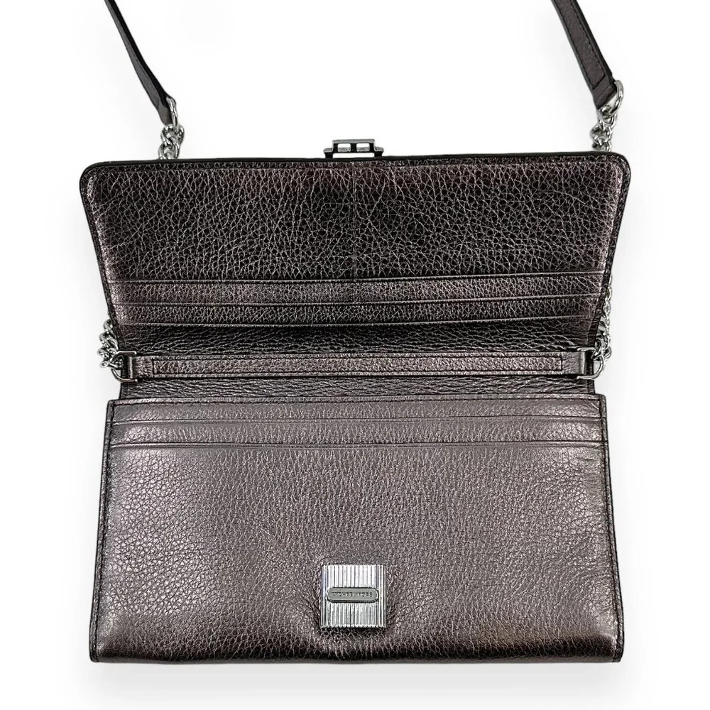 Michael Kors Metallic Gray Crossbody Bag